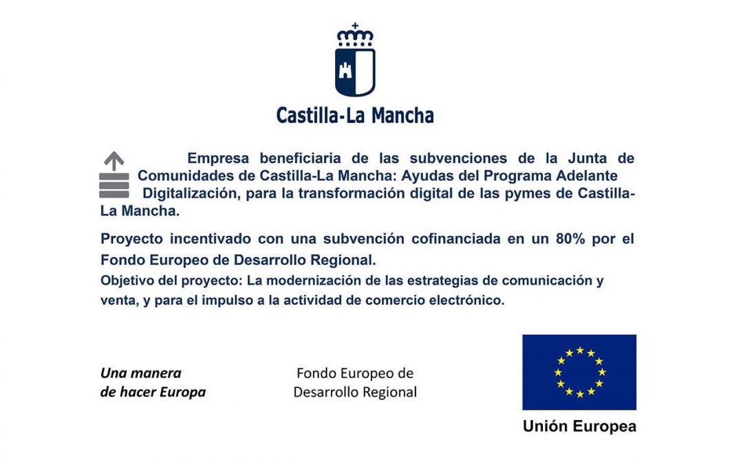 Camping Río Tus ha sido empresa beneficiaria de las subvenciones de la Junta de Comunidades de Castilla-La Mancha y los Fondos Feder