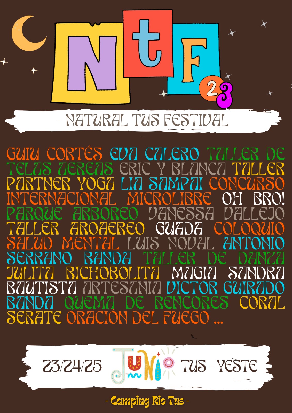Calendario de Actuaciones del Natural Tus Festival 2022 en Yeste
